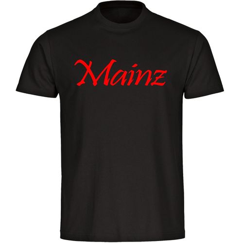 4068859160807 - multifanshop Herren T-Shirt - Mainz - Schriftzug - Druck rot - Männer
