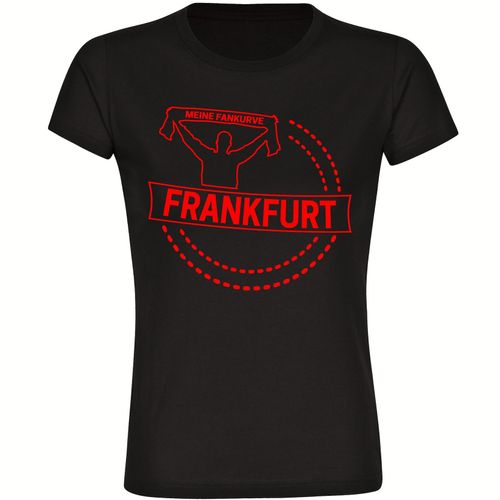4068859135195 - multifanshop Damen T-Shirt - Frankfurt - Meine Fankurve - Druck rot - Frauen 4068859135195 - multifanshop Damen T-Shirt - Frankfurt - Meine Fankurve - Druck rot - Frauen