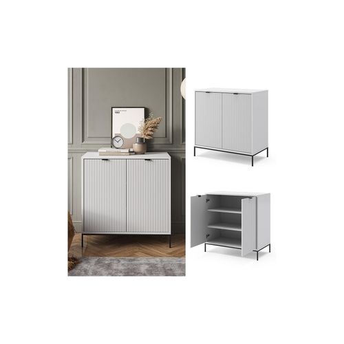 4066731444625 - Kommode Eliza Weiß 80 x 812 cm mit 2 Türen Vicco