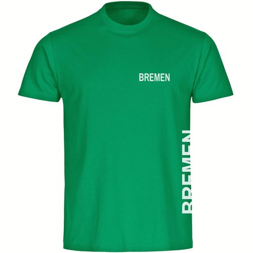 4068859165499 - multifanshop Herren T-Shirt - Bremen - Brust & Seite - Druck weiß - Männer