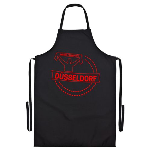 4068859135010 - multifanshop Grillschürze - Düsseldorf - Meine Fankurve - Druck rot - Schürze