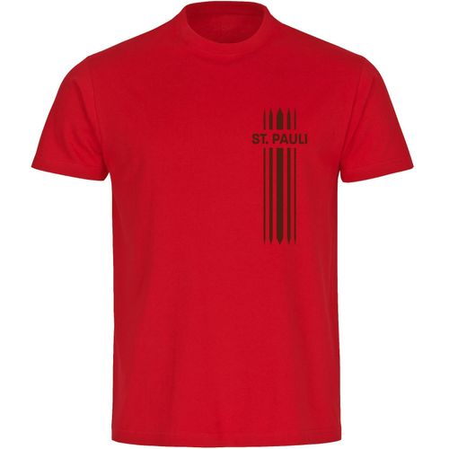 4068859194253 - multifanshop Herren T-Shirt - St Pauli - Streifen - Druck braun - Männer 4068859194253 - multifanshop Herren T-Shirt - St Pauli - Streifen - Druck braun - Männer