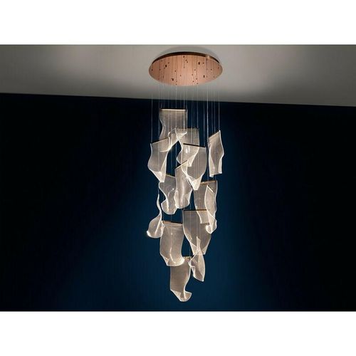 8435435329341 - Schuller Lighting - Schuller Velos - Pendelleuchte Cluster Drop Mikrodruck Roségold