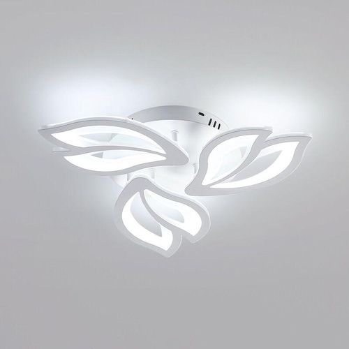 0725889892040 - Goeco - led Deckenlampe 40W Deckenlampe Moderne LED-Kronleuchter 4500LM Kaltweiß 6500K für Wohnzimmer Schlafzimmer und Flure (3 heads)