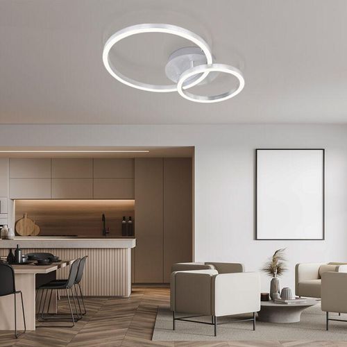 9007371530328 - Deckenleuchte Designleuchte Deckenlampe Wohnzimmerlampe Rundleuchte Innenleuchte Schlafzimmer Kreisoptik opal weiß 1x led 18 Watt warmweiß l 413