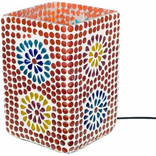 8433933161654 - Signes Grimalt - Möbel Desktop -Lampe Mosaik -Lampen -Multikolor -Lampe 11x11x21CM 16165 - Multicolor