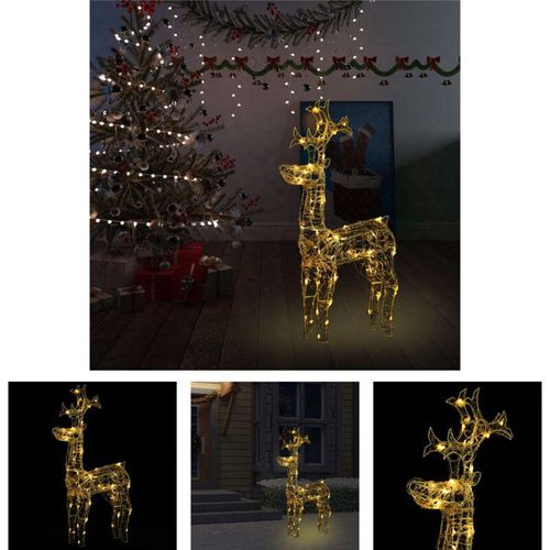 8721031374374 - LED-Rentier Weihnachtsdeko 90 LEDs 60x16x100 cm Acryl - Weihnachtsbeleuchtung - The Living Store