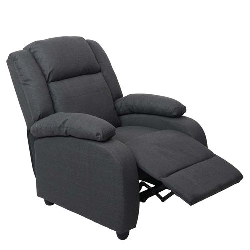 4057651493626 - Fernsehsessel Glasgow Relaxsessel Liege Sessel Stoff Textil ~ dunkelgrau