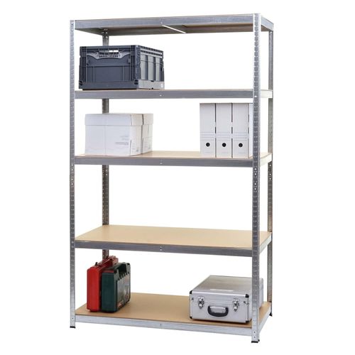 4057651381107 - Schwerlastregal MCW-E33 Kellerregal Steckregal Lagerregal 875kg Stahl 5 Böden ~ verzinkt 200x120x60cm 4057651381107 - Schwerlastregal MCW-E33 Kellerregal Steckregal Lagerregal 875kg Stahl 5 Böden ~ verzinkt 200x120x60cm