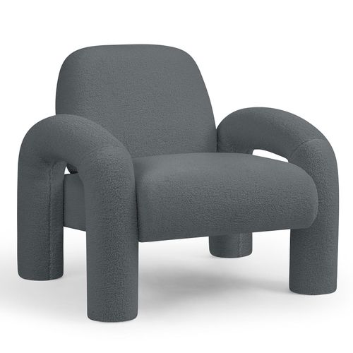 4260595755969 - Makika Loungesessel Einzelsofa Lia aus Bouclé in Grau 4260595755969 - Makika Loungesessel Einzelsofa Lia aus Bouclé in Grau