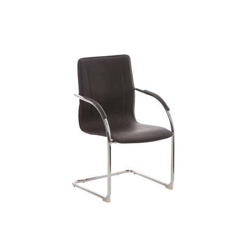 4251152698287 - Freischwinger Melina V2 Mit Kunstlederbezug I Konferenzstuhl Mit Armlehne I Bürostuhl Mit Metallgestell In Chrom-Optik Und Bodenschonern 4251152698287 - Freischwinger Melina V2 Mit Kunstlederbezug I Konferenzstuhl Mit Armlehne I Bürostuhl Mit Metallgestell In Chrom-Optik Und Bodenschonern