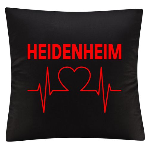 4068859109325 - multifanshop Kissenbezug - Heidenheim - Herzschlag - Druck rot - Kissen 4068859109325 - multifanshop Kissenbezug - Heidenheim - Herzschlag - Druck rot - Kissen