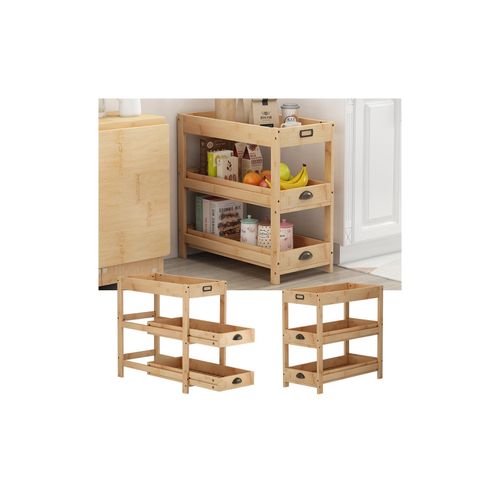 4066731465460 - Aufbewahrungsregal Legum Bambus 66 x 66 cm mit 3 Ablagen Vicco 4066731465460 - Aufbewahrungsregal Legum Bambus 66 x 66 cm mit 3 Ablagen Vicco
