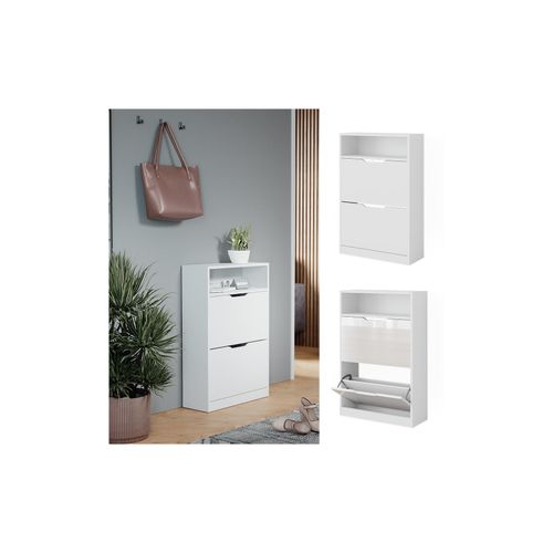 4066731446476 - Schuhkipper Luca Weiß 59 x 895 cm mit 2 Fächern Vicco 4066731446476 - Schuhkipper Luca Weiß 59 x 895 cm mit 2 Fächern Vicco