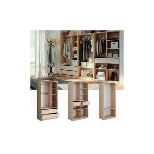 4066731451395 - Kleiderschrank Elmo Sonoma 100 x 200 cm Set mit 3 Teile 4066731451395 - Kleiderschrank Elmo Sonoma 100 x 200 cm Set mit 3 Teile