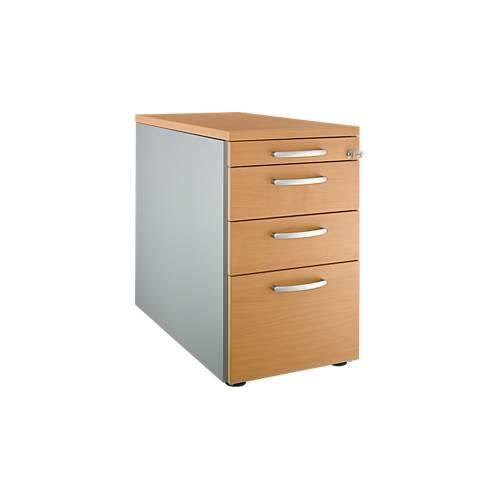 4052941510021 - Genius Standcontainer 1336 mit Griff rund B 435 x H 717 mm weißalu weißalu Buche-Dekor 4052941510021 - Genius Standcontainer 1336 mit Griff rund B 435 x H 717 mm weißalu weißalu Buche-Dekor