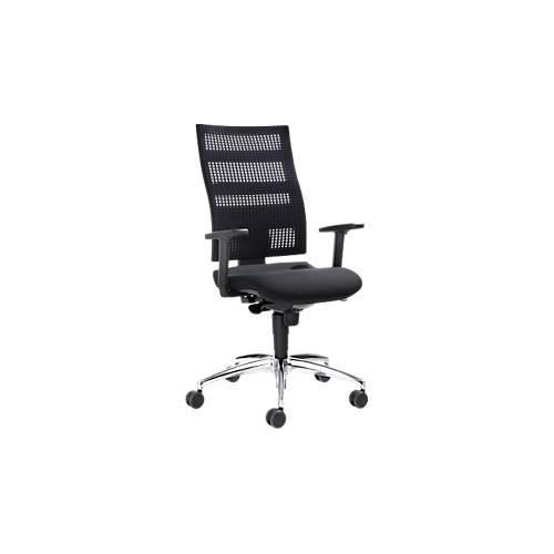 4014296768519 - Pure Bürostuhl SSI Proline Edition mit Armlehnen Synchronmechanik Bandscheibensitz 3D-Netzrücken schwarz alusilber 4014296768519 - Pure Bürostuhl SSI Proline Edition mit Armlehnen Synchronmechanik Bandscheibensitz 3D-Netzrücken schwarz alusilber