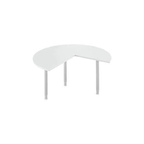 4250510819616 - Ansatztisch 3 4 Kreis Ø 1400 mm Ansatz rechts links lichtgrau weißalu 4250510819616 - Ansatztisch 3 4 Kreis Ø 1400 mm Ansatz rechts links lichtgrau weißalu