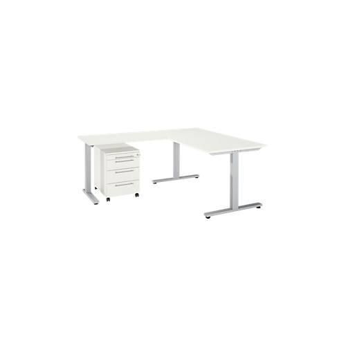 4251898812367 - Select 3-tlg Büromöbelset Schreibtisch Start Off Rechteck T-Fuß B 1800 x T 800 x H 735 mm