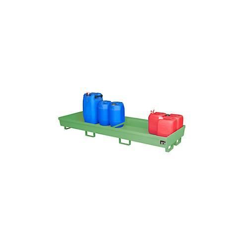 4052462017535 - eurokraft pro Stahl-Auffangwanne mit Randprofilierung LxBxH 2400 x 800 x 285 mm ohne Rost grün RAL 6011 4052462017535 - eurokraft pro Stahl-Auffangwanne mit Randprofilierung LxBxH 2400 x 800 x 285 mm ohne Rost grün RAL 6011