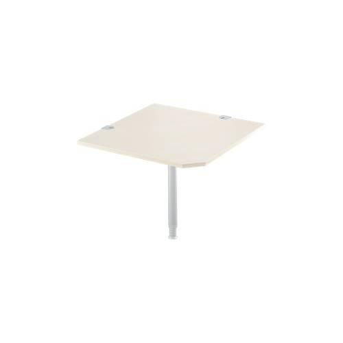 4250510824412 - Winkelplatte 90° mit Fuß B 900 x T 900 mm Ahorn-Dekor weißalu