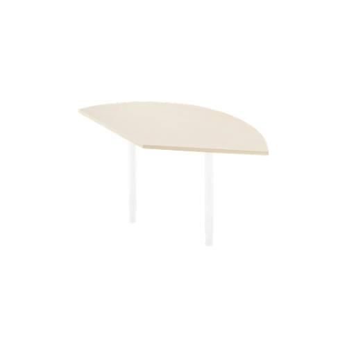 4250510836040 - Ansatztisch B 800 x T 800 mm Ahorn-Dekor weiß 4250510836040 - Ansatztisch B 800 x T 800 mm Ahorn-Dekor weiß