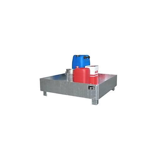 4052462022607 - Auffangwanne BAUER WO-4 400 Stahl unterfahrbar feuerverzinkt B 1200 x T 1200 x H 415 mm