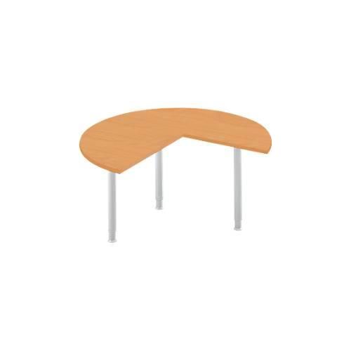 4250510819630 - Ansatztisch 3 4 Kreis Ø 1400 mm Ansatz rechts links Buche weißalu 4250510819630 - Ansatztisch 3 4 Kreis Ø 1400 mm Ansatz rechts links Buche weißalu