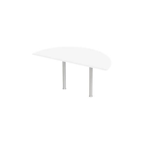4250510936504 - Ansatztisch Halbkreis Ø 1600 mm weiß weißalu 4250510936504 - Ansatztisch Halbkreis Ø 1600 mm weiß weißalu