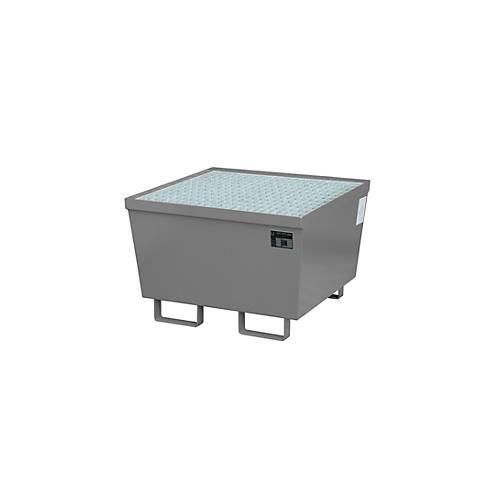 4052462016996 - Auffangwanne BAUER AM-1 mit Gitterrost Stahl 215 l B 800 x T 800 x H 545 mm grau 4052462016996 - Auffangwanne BAUER AM-1 mit Gitterrost Stahl 215 l B 800 x T 800 x H 545 mm grau