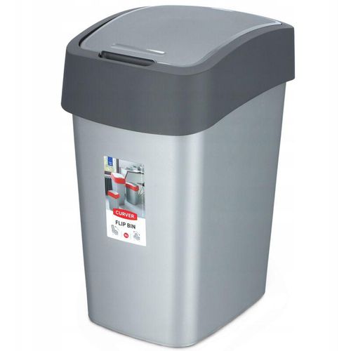 3253922170031 - Curver - Flip Bin 10L Abfallbehälter Graphit