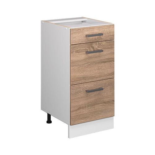 4066731044849 - Schubladenunterschrank Küchenschrank Küchenzeile R-Line 40 cm Weiß Sonoma Schublade