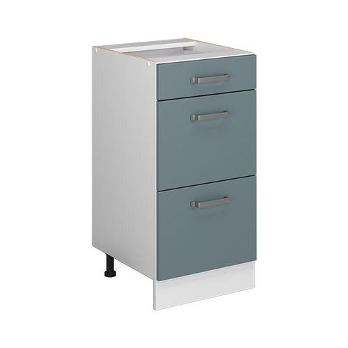 4066731396047 - Küchenunterschrank R-Line Blau-Grau 40 cm mit Schubladen ap Eiche Vicco 4066731396047 - Küchenunterschrank R-Line Blau-Grau 40 cm mit Schubladen ap Eiche Vicco