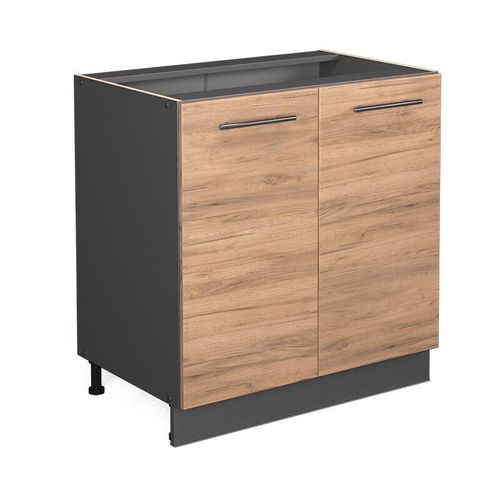 4066731390403 - Spülenunterschrank Fame-Line Goldkraft Eiche 80 cm mit Regal ap Anthrazit Vicco 4066731390403 - Spülenunterschrank Fame-Line Goldkraft Eiche 80 cm mit Regal ap Anthrazit Vicco