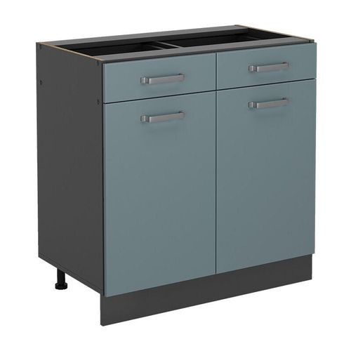 4066731385720 - Küchenunterschrank R-Line Blau-Grau 80 cm ap Anthrazit Vicco 4066731385720 - Küchenunterschrank R-Line Blau-Grau 80 cm ap Anthrazit Vicco