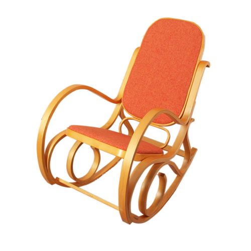 4052826119561 - Schaukelstuhl Gallarate Schwingsessel Fernsehsessel Massiv-Holz ~ Eiche-Optik Stoff Textil orange 4052826119561 - Schaukelstuhl Gallarate Schwingsessel Fernsehsessel Massiv-Holz ~ Eiche-Optik Stoff Textil orange