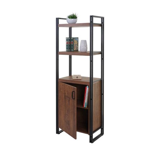 4057651242194 - Bücherregal MCW-A27 Regal Standregal Wohnregal Staufach mit Tür 165x55cm 3D-Struktur Wildeiche-Optik 4057651242194 - Bücherregal MCW-A27 Regal Standregal Wohnregal Staufach mit Tür 165x55cm 3D-Struktur Wildeiche-Optik
