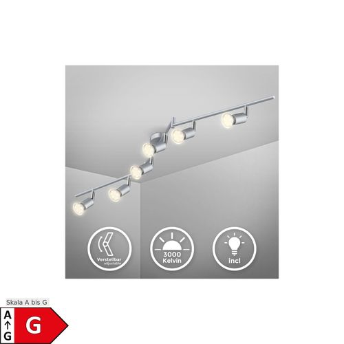 4057722000098 - Bklicht - led Deckenlampe Wohnzimmer schwenkbar GU10 Metall Decken-Spot Leuchte 6-flammig - 50 4057722000098 - Bklicht - led Deckenlampe Wohnzimmer schwenkbar GU10 Metall Decken-Spot Leuchte 6-flammig - 50