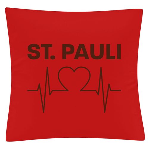 4068859194109 - multifanshop Kissenbezug - St Pauli - Herzschlag - Druck braun - Kissen 4068859194109 - multifanshop Kissenbezug - St Pauli - Herzschlag - Druck braun - Kissen