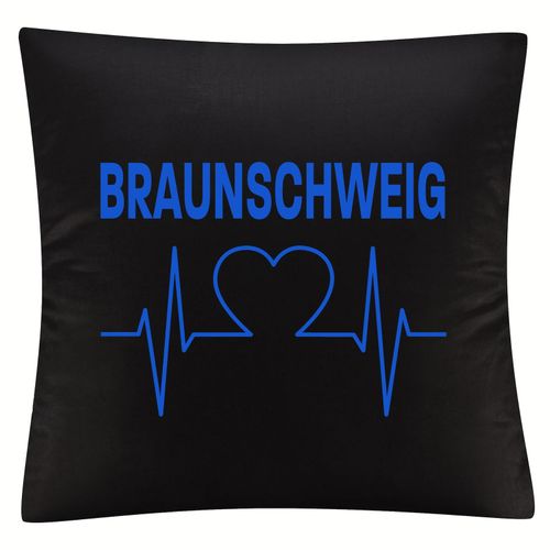 4068859201609 - multifanshop Kissenbezug - Braunschweig - Herzschlag - Druck blau - Kissen 4068859201609 - multifanshop Kissenbezug - Braunschweig - Herzschlag - Druck blau - Kissen