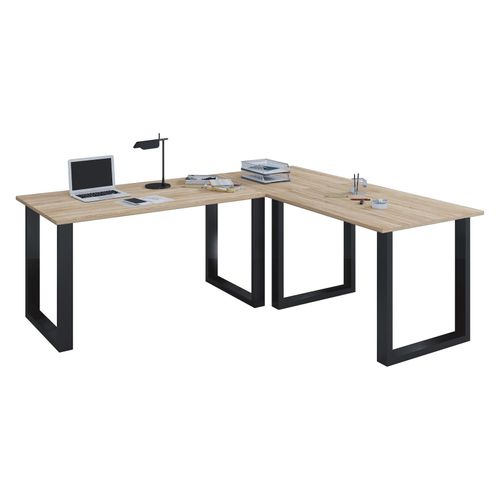 4051814396861 - Holz Schreibtisch Eckschreibtisch schlicht 160x130 L Form links oder rechts Arbeitstisch Platte 50 cm tief Computertisch Büromöbel - Lona U 4051814396861 - Holz Schreibtisch Eckschreibtisch schlicht 160x130 L Form links oder rechts Arbeitstisch Platte 50 cm tief Computertisch Büromöbel - Lona U