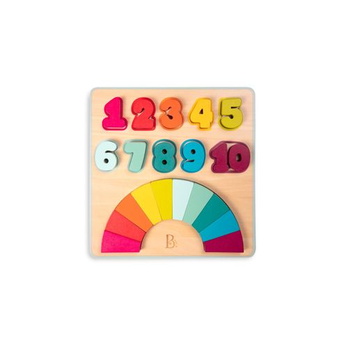 0062243436787 - BTOYS B Counting Rainbows - Regenbogen Zahlenpuzzle aus Holz 20-teilig