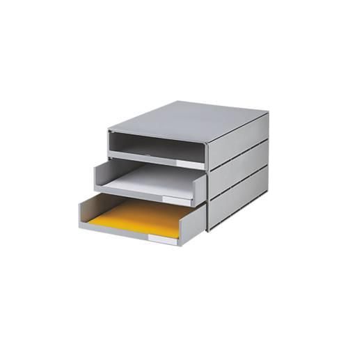 7612176089173 - Schubladenbox styro® Styroval Format C4 3 offene Schübe stapelbar Beschriftungsmaterial B 243 x T 335 x H 200 mm Recycling-Kunststoff grau 7612176089173 - Schubladenbox styro® Styroval Format C4 3 offene Schübe stapelbar Beschriftungsmaterial B 243 x T 335 x H 200 mm Recycling-Kunststoff grau