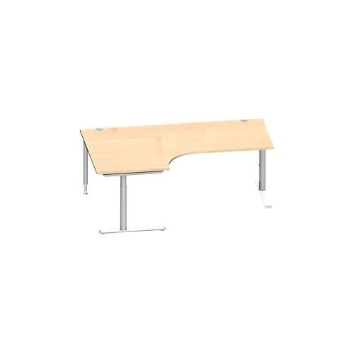 4250510876015 - Genius Winkelschreibtisch MODENA FLEX 90° Ansatz links C-Fuß-Rundrohr B 2000 mm ahorn weiß 4250510876015 - Genius Winkelschreibtisch MODENA FLEX 90° Ansatz links C-Fuß-Rundrohr B 2000 mm ahorn weiß