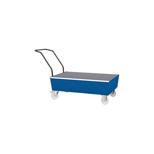 4250101108709 - Auffangwanne ASECOS Stahl fahrbar mit Gitterrost 200 l Auffangvolumen B 850 x T 1450 x H 1150 mm lackiert 4250101108709 - Auffangwanne ASECOS Stahl fahrbar mit Gitterrost 200 l Auffangvolumen B 850 x T 1450 x H 1150 mm lackiert