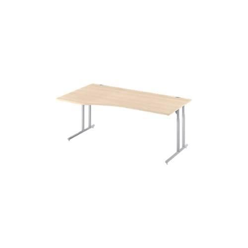 4250510821275 - Select Schreibtisch COMBITEC Freiform Ansatz links C-Fuß B 1800 x T 1000 800 x H 677-817 mm Ahorn weißaluminium 4250510821275 - Select Schreibtisch COMBITEC Freiform Ansatz links C-Fuß B 1800 x T 1000 800 x H 677-817 mm Ahorn weißaluminium