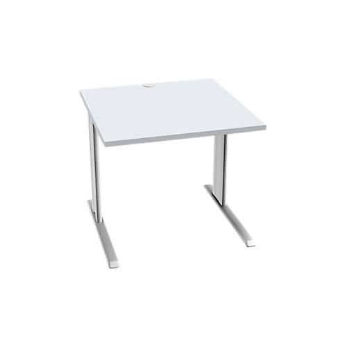 4250510837108 - Pure Schreibtisch PLANOVA BASIC Quadrat C-Fuß B 800 x T 800 x H 717 mm lichtgrau weiß + Kabelkanal 4250510837108 - Pure Schreibtisch PLANOVA BASIC Quadrat C-Fuß B 800 x T 800 x H 717 mm lichtgrau weiß + Kabelkanal