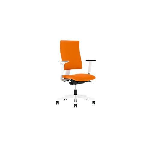 5901747072211 - NowyStyl Bürostuhl 4ME Synchronmechanik ohne Armlehnen höhenverstellbare Rückenlehne weiß orange 5901747072211 - NowyStyl Bürostuhl 4ME Synchronmechanik ohne Armlehnen höhenverstellbare Rückenlehne weiß orange
