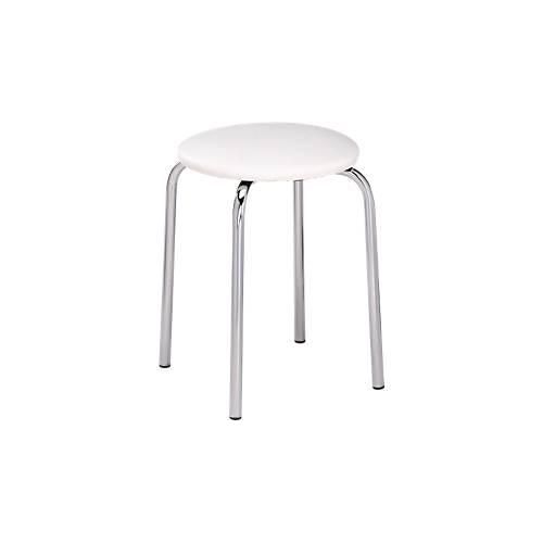 5900978084253 - Hocker stapelbar 4-Fuß-Gestell Kunstleder-Bezug H 440 mm weiß 5900978084253 - Hocker stapelbar 4-Fuß-Gestell Kunstleder-Bezug H 440 mm weiß