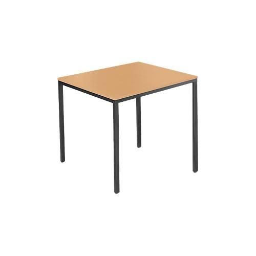 4251898823950 - Pure Stahlrohrtisch Rechteck Quadratrohrfuß B 800 x T 700 x H 720 mm Buche schwarz 4251898823950 - Pure Stahlrohrtisch Rechteck Quadratrohrfuß B 800 x T 700 x H 720 mm Buche schwarz